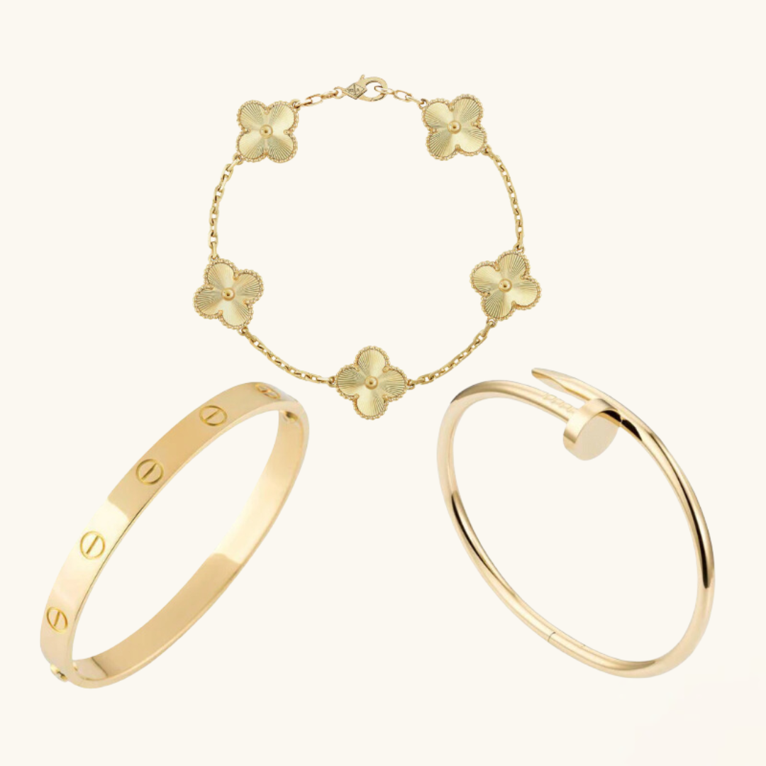 Set di Bracciali a 3 Pezzi - Oro