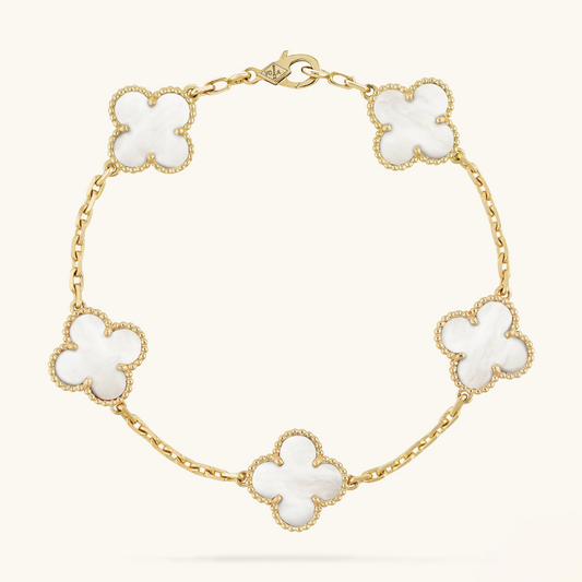 CLOVER | Bracciale Bianco