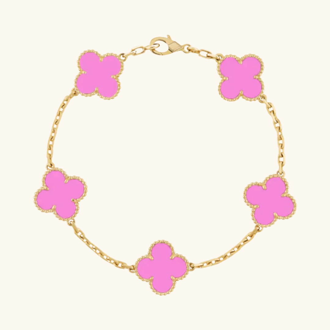 CLOVER | Bracciale Neon Rosa Oro