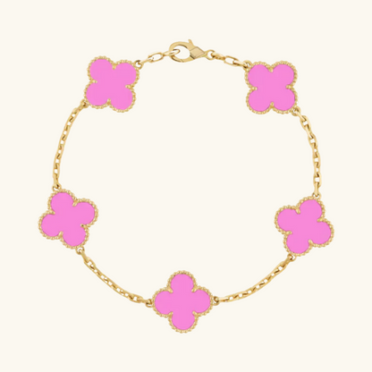 CLOVER | Bracciale Neon Rosa Oro