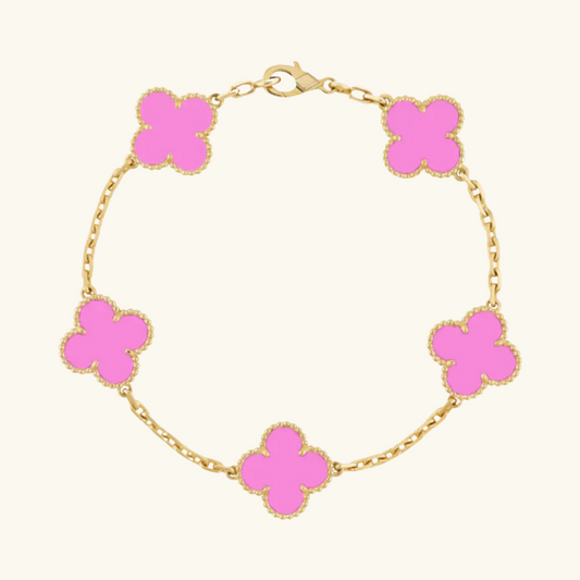 CLOVER | Bracciale Neon Rosa Oro