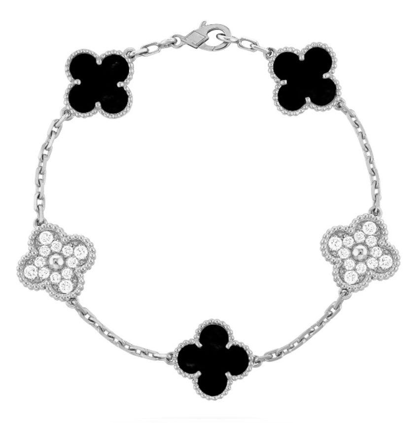 CLOVER | Bracciale Prestige Nero/Argento
