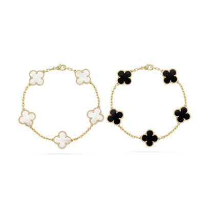 Set di Bracciali a 2 Pezzi - Nero/Bianco